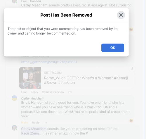 freaks on facebook cathy meacham coward block