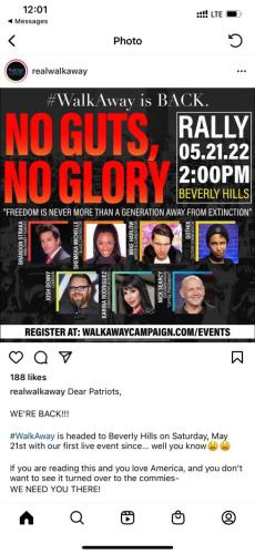 Beverly Hills, California - May 21, 2022 - No Guts, No Glory Rally