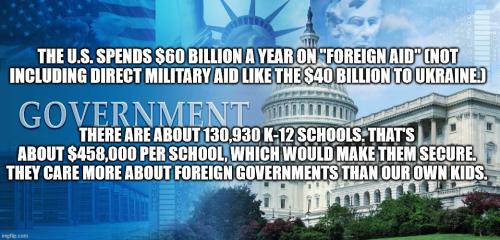 foreign aid vs school security