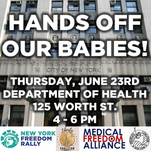 New York, New York  - June 23, 2022 - Protest at NY Dept of Public Health