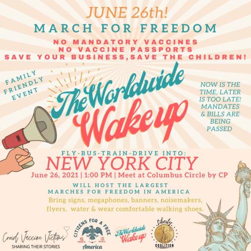 New York, New York - June 26, 2022 - Worldwide Wake up Rally