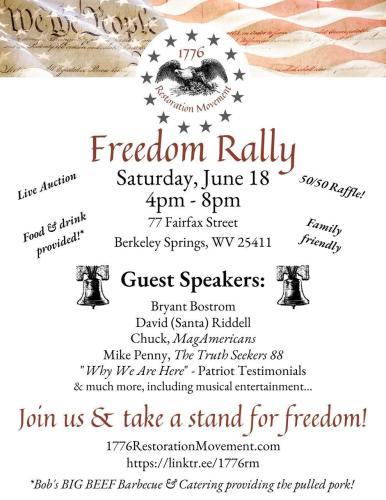 Berkeley Springs, West Virginia - June 18, 2022 - Freedom Rally