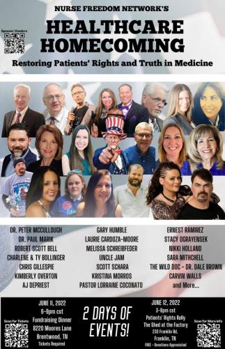 Brentwood and Franklin Tennessee - June 11 and 12, 2022 - Restoring Patient's Rights and Truth in Medicine