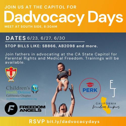Sacramento, California - June 23, 27 and 30 - Dadvocacy Days