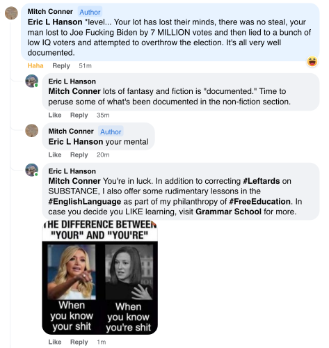 your youre grammar mitch conner dem vote fraud denial big fail