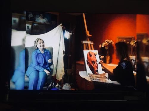 hillary painting demon