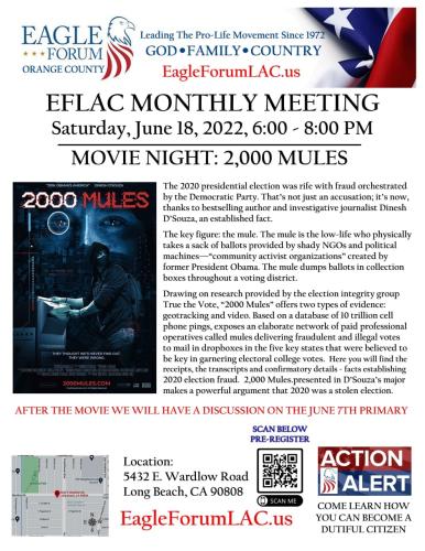 Long Beach, California - June 18, 2022 - 2000 Mules