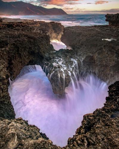 Heart shaped sea water pool