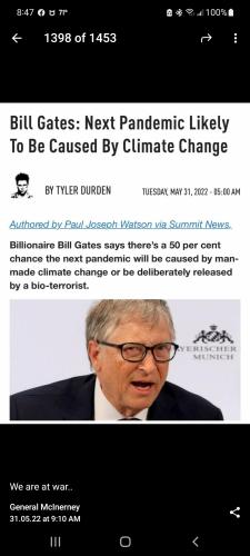 Gates pandemic and climate change