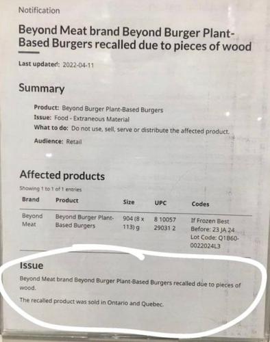 beyond meat recall