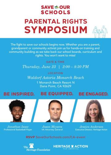 Dana Point, California - June 23, 2022 - Save Our Schools Symposium
