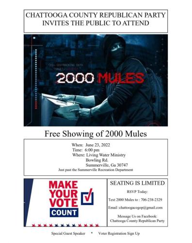 Summerville, Georgia - June 23, 2022 - 2000 Mules