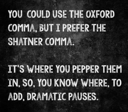 Shatner commas