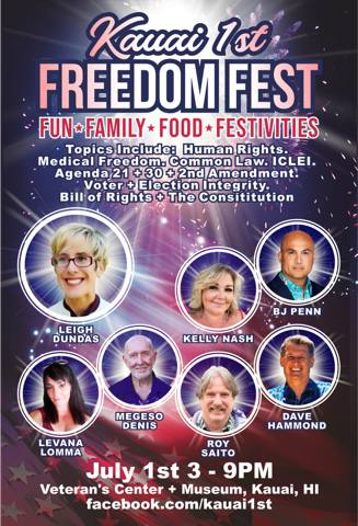 Kauai, Hawaii - July 1, 2022 - Freedom Fest