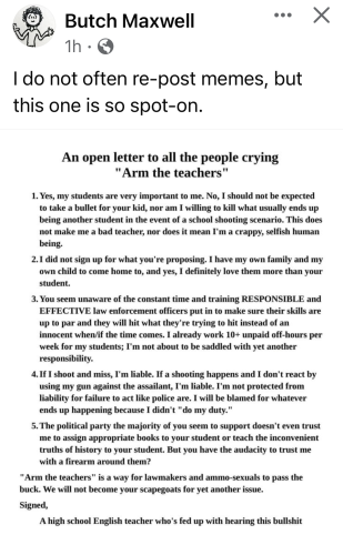 Being schooled on self-defense?