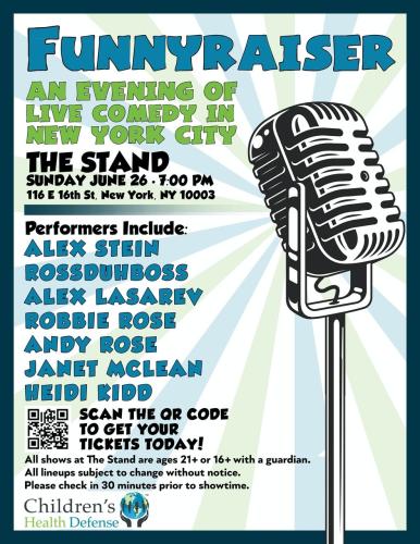 New York - June 26, 2022 - Funnyraiser for Children's Health Defense