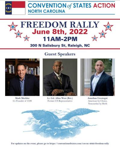 Raleigh, North Carolina - June 8, 2022 - Freedom Rally