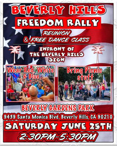 Beverly Hills, California - June 25, 2022 - Freedom Rally
