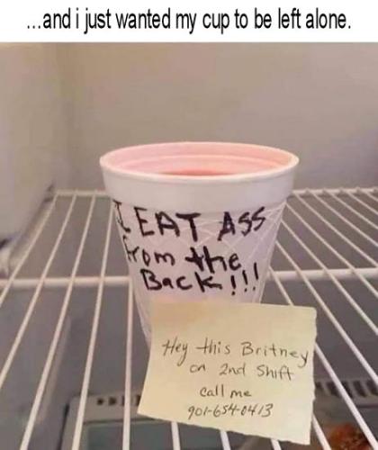 and i just wanted my cup to be left alone