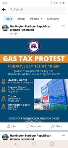 California - Various Locations - July 1, 2022 - Protest Gas Tax Hike