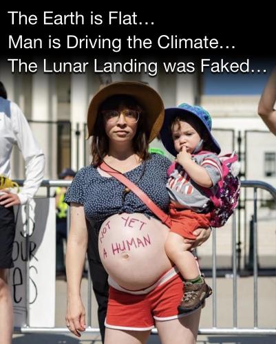 The Earth is Flat - Not Yet a Human Pregnant Woman