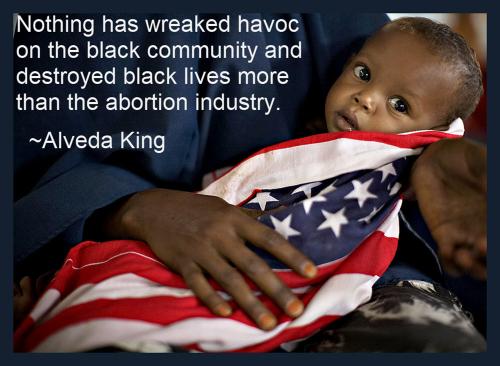 alveda king baby in flag