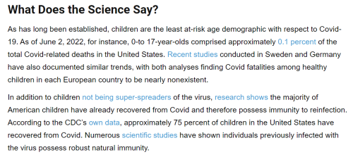 What does the SCIENCE say