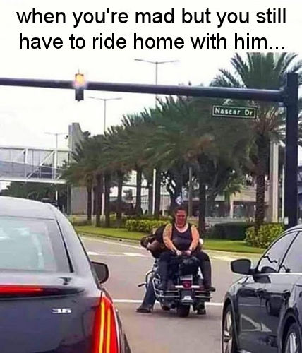 when youre mad but you still have to ride home with him
