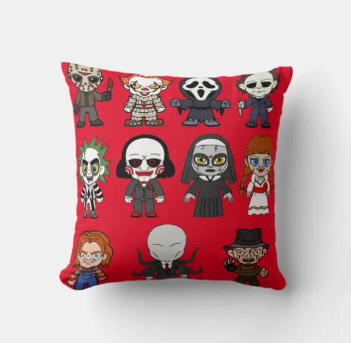 LITTLE HORROS THROW PILLOW