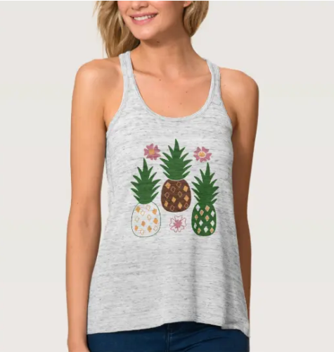 PINEAPPLE TRIO RACERBACK TANK TOP