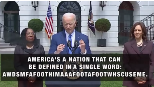AMERICA'S A NATION THAT CAN BE DEFINED IN A SINGLE WORD AWDSMFAFOOTHIMAAAFOOTAFOOTWHSCUSEME.