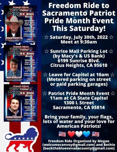Sacramento, California - July 30, 2022 - Patriot Pride at Capital