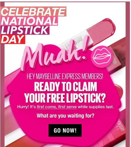 natlipstickdaymaybellineclaimemail