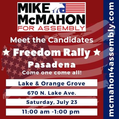 Pasadena, California - July 23, 2022 - Freedom Rally