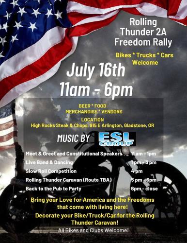 Gladstone, Oregon - July 16, 2022 - Freedom Rally