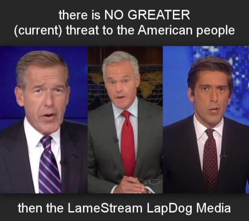 there is NO GREATER current threat to the American people then the LameStream LapDog Media