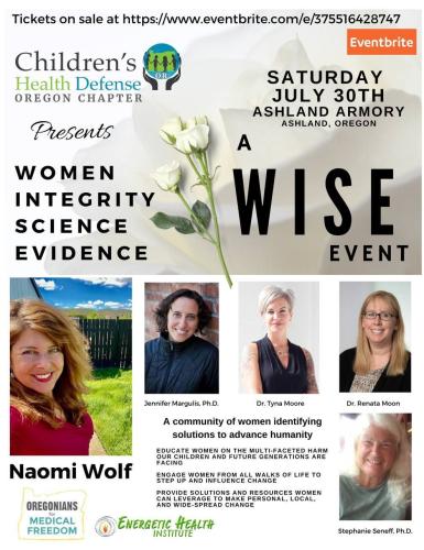 Ashland, Oregon - July 30, 2022 - Women, Integrity, Science, Evidenc (WISE) Event