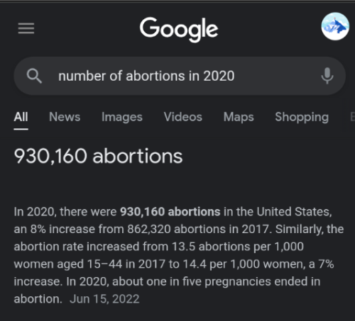 Abortion 930,160 murdered!