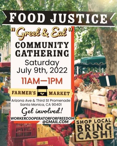 Santa Monica, California - July 9, 2022 - Great and Eat Community Gathering