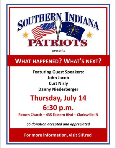 Clarksville, Indiana - July 14, 2022 - Meeting Southern Indiana Patriots