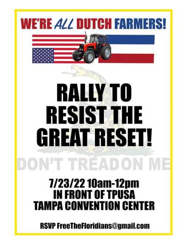 Tampa, Florida - July 23, 2022 - Rally to Resist the Great Reset