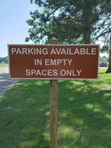 Parking Available in empty spaces only