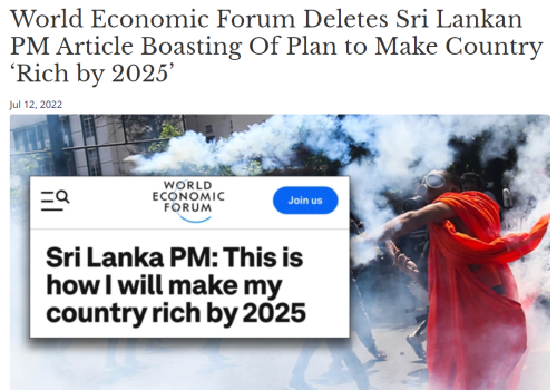 WEF This is how we make Sri Lanka Rich by 2025