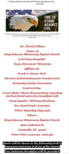 Louisville, Kentucky - July 23. 2022 - 2000 Mules