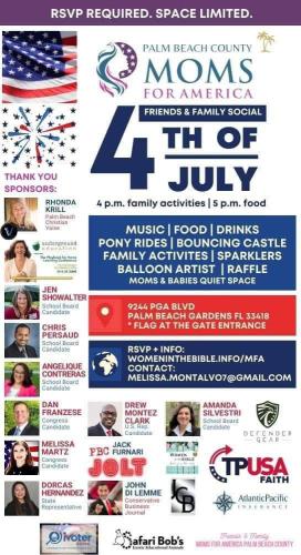 Palm Beach Gardens, Florida - July 4, 2022 - Moms for America Social