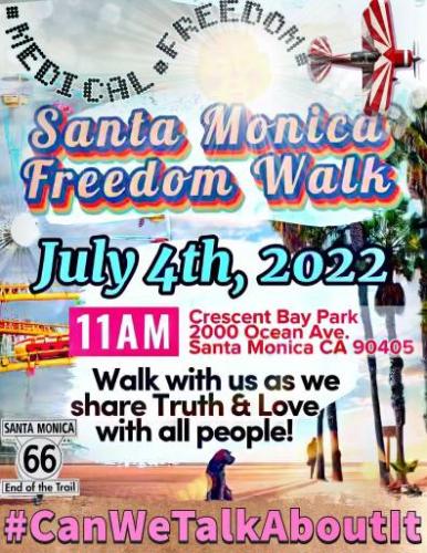 Santa Monica, California - July 4, 2022 - Freedom Walk