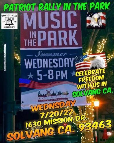 Solvang, California - July 20, 2022 - Patriot Rally in the Park