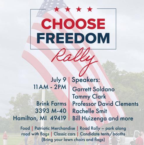 Hamilton, Michigan - July 9, 2022 - Choose Freedom Rally