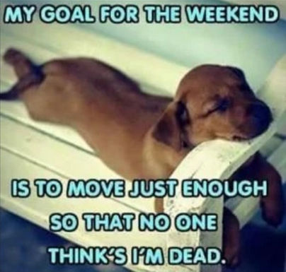 my goal for the weekend
