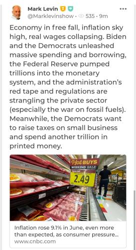 Mark Levin on economy free fall